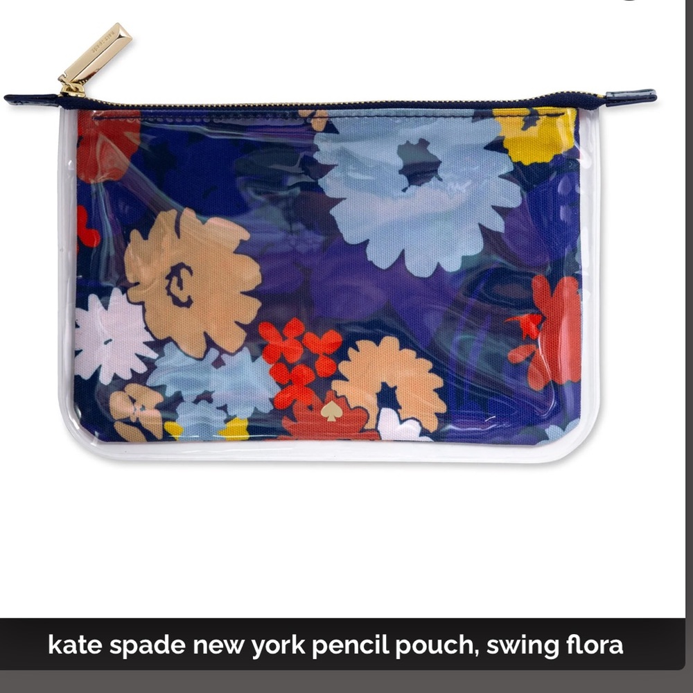 ❤️Kate Spade NWT Swing Flora Pencil Case.